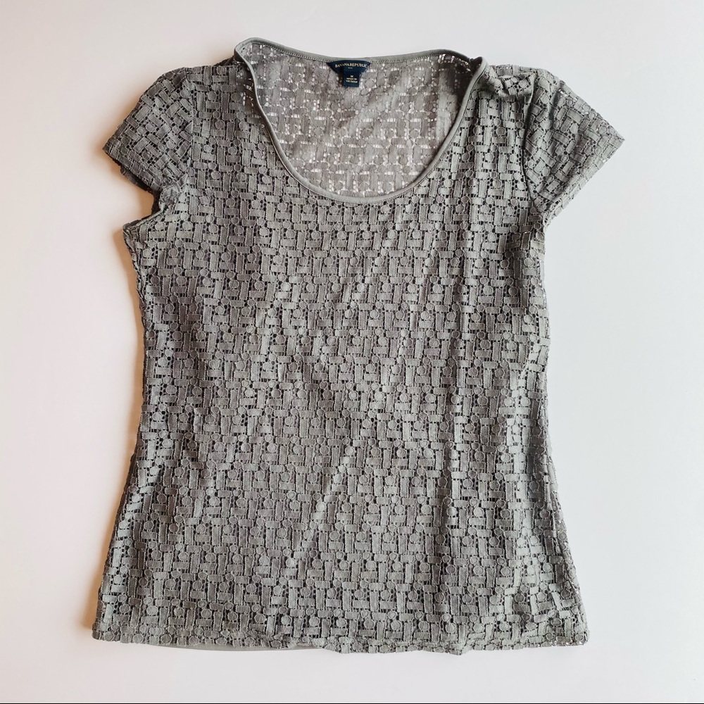 Banana Republic, grey top, size M